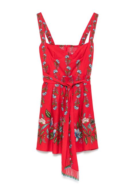Rose red Sweet Bloom Bouquet mini dress Farm Rio - women